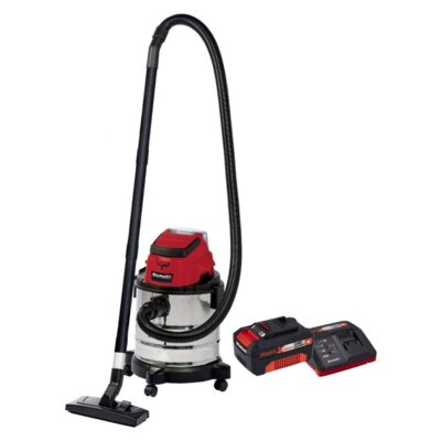 Odkurzacz przemysłowy EINHELL TC-VC 18/20 Li S - Solo + Akumulator EINHELL PXC 4512042 4Ah 18V + Ładowarka