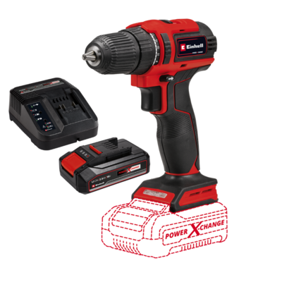 Wiertarko-wkrętarka EINHELL TE-CD 18/40 LI BL Solo + Akumulator EINHELL 4512097 2.5 Ah 18V + Ładowarka