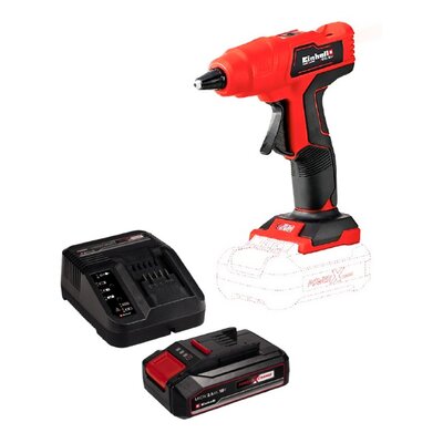 Pistolet do kleju EINHELL TE-CG 18 Li Solo + Akumulator EINHELL 4512097 2.5 Ah 18V + Ładowarka