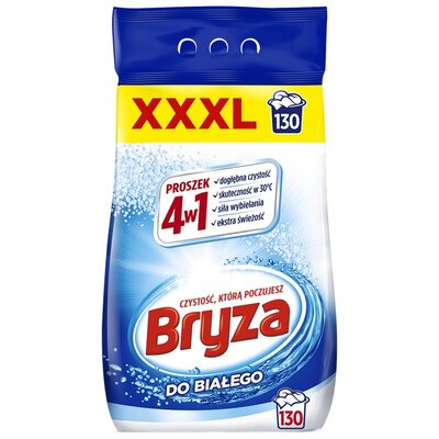 Proszek do prania BRYZA 4w1 White 8.45 kg do białych tkanin