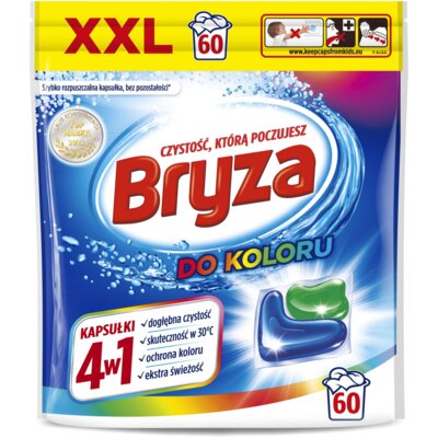 Kapsułki do prania BRYZA 4w1 Color 60 szt.