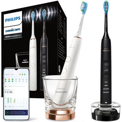 Zestaw Szczoteczek sonicznych PHILIPS HX9914/57 (biała/czarna) + szklanka z funkcją ładowania