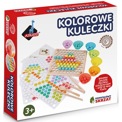Zabawka edukacyjna ASKATO Pomysłowy skrzat Kolorowe kuleczki 117157