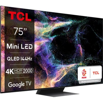 Telewizor TCL 75C845 75" MINILED 4K 144Hz Google TV Dolby Vision Dolby Atmos HDMI 2.1