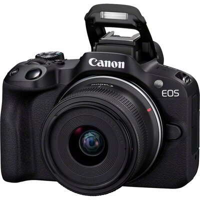 Aparat CANON EOS R50 + Obiektyw RF-S 18-45mm f/4.5-6.3 IS STM Creator Kit, 24.2Mpix, UHD 4K 30p, Dual Pixel CMOS AF II