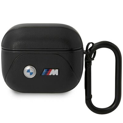 Etui na sluchawki BMW Leather Curved Line do Apple AirPods 3 Czarny