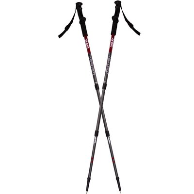 Kijki trekkingowe ENERO High Hills (64 - 135 cm) Szaro-czerwony