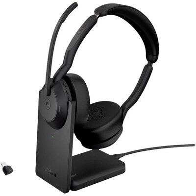 Słuchawki JABRA Evolve 2 55 MS Stereo, Bezprzewodowe, Nauszne, ANC