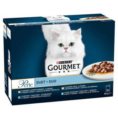 Karma dla kota GOURMET Perle Duet Rybny (72 x 85 g)