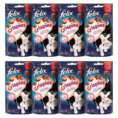 Przysmak dla kota FELIX Crispies Łosoś i pstrąg 8 x 45 g