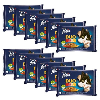 Karma dla kota FELIX Fantastic Duo Wiejskie Smaki w galaretce (48 x 85 g)
