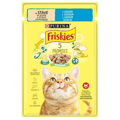 Karma dla kota FRISKIES 5 Promises Łosoś 26 x 85 g