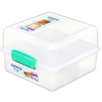 Lunch box SISTEMA 21731 Przezroczysto-zielony