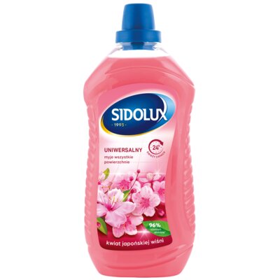 Płyn do mycia podłóg SIDOLUX Kwiat japońskiej wiśni 1000 ml + Płyn do mycia podłóg SIDOLUX Cytryna 1000 ml + Płyn do mycia podłóg SIDOLUX Mydło Marsylskie 1000 ml