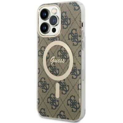 Etui GUESS 4G MagSafe do Apple iPhone 14 Pro Max Brązowy