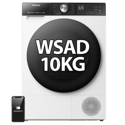 Suszarka HISENSE DH5S102BW Seria 5S z pompą ciepła 10 kg IonAir Wi-Fi