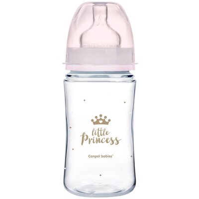 Butelka CANPOL BABIES Easy Start Royal Baby 240 ml Różowy