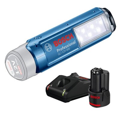 Latarka BOSCH GLI 12V-300 + Ładowarka BOSCH Professional GAL 12V-40 + Akumulator BOSCH Professional 1600Z0002X 2Ah 12V