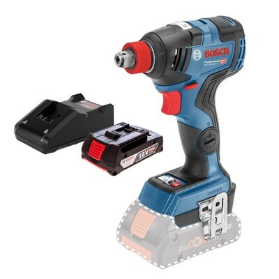 Zakrętarka BOSCH Professional GDX 18V-200 C 06019G4204 + Ładowarka BOSCH Professional GAL 18V-40 1600A019RJ + Akumulator BOSCH Professional GBA 1600Z00036 2Ah 18V