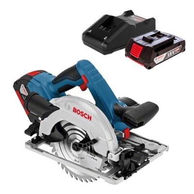 Pilarka tarczowa BOSCH GKS 18 V-57 G Professional + Ładowarka BOSCH Professional GAL 18V-40 1600A019RJ + Akumulator BOSCH Professional GBA 1600Z00036 2Ah 18V