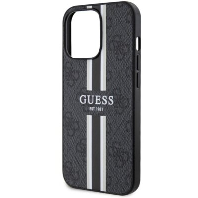 Etui GUESS 4G Printed Stripes MagSafe do Apple iPhone 13/13 Pro Czarny