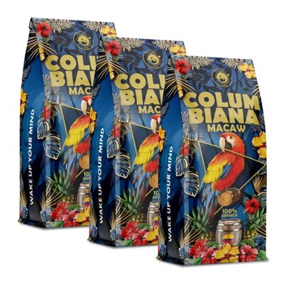 Kawa ziarnista BLUE ORCA COFFEE Columbiana Macaw 3 x 1 kg