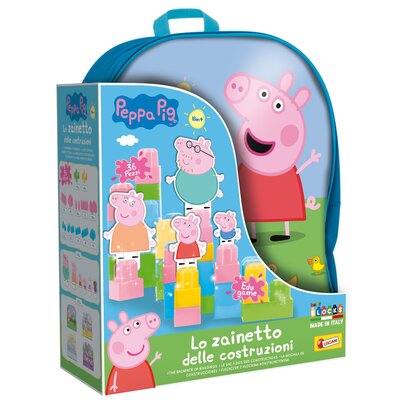 Klocki plastikowe LISCIANI Świnka Peppa + Plecak 304-82674