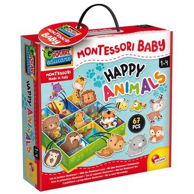 Gra edukacyjna LISCIANI Montessori Baby Box Szczęśliwe Zwierzęta 92772