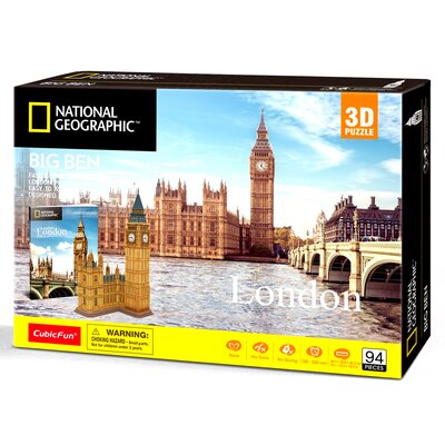 Puzzle 3D CUBIC FUN National Geographic Big Ben 306-DS0992H (94 elementów)