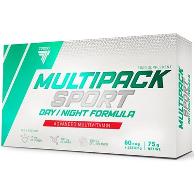 Obraz przedstawiający Kompleks witamin i minerałów TREC NUTRITION Multipack Sport Day Night Formuła (60 kapsułek)