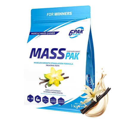Gainer 6PAK Mass Pak Waniliowy (1000 g)