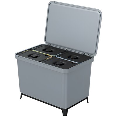 Kosza na śmieci KEDEN NKS60W4 4 x 10L Szary