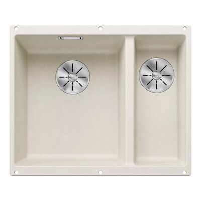 Zlewozmywak półtorakomorowy Subline 340/160-U 527162 Delikatny biały 46x55.5