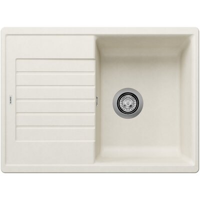 Zlewozmywak jednokomorowy z ociekaczem BLANCO ZIA 45 S Compact 527197 Delikatny biały 50 x 68