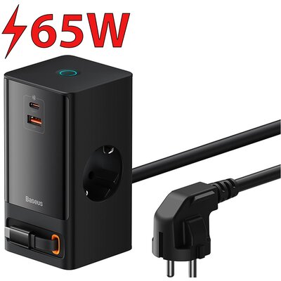 Ładowarka sieciowa BASEUS PowerCombo 65W Czarny