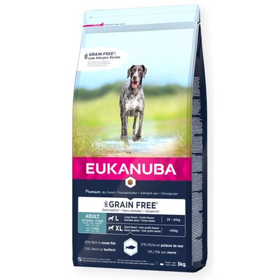 Karma dla psa EUKANUBA Grain Free Senior Large Breeds Ryba Oceaniczna 3 kg