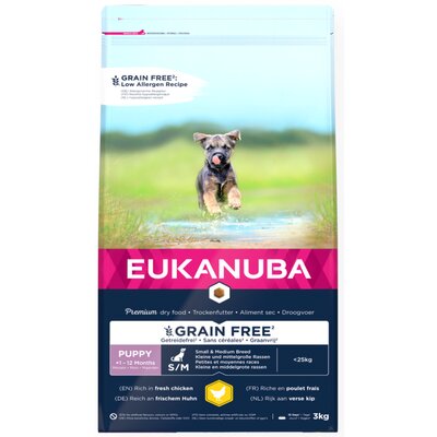 Karma dla psa EUKANUBA Grain Free Puppy Medium Breeds Kurczak 3 kg