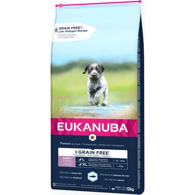 Karma dla psa EUKANUBA Grain Free Puppy Large Breeds Ryba Oceaniczna 12 kg