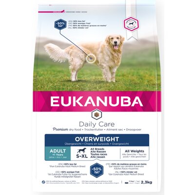 Karma dla psa EUKANUBA Daily Care Overweight Adult Breeds Kurczak 2.3 kg