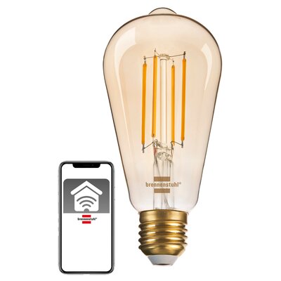 Фото - Лампочка Brennenstuhl Inteligentna żarówka LED  Edison 4.9W E27 Wi-Fi 