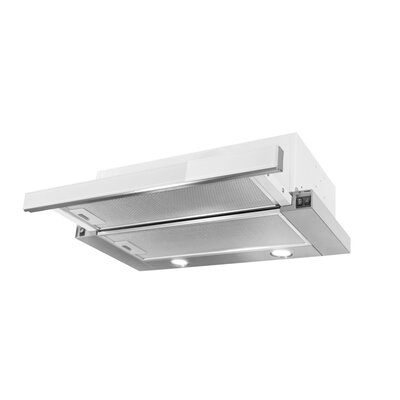 Okap TOFLESZ Vega Glass 50 cm Inox/białe szkło