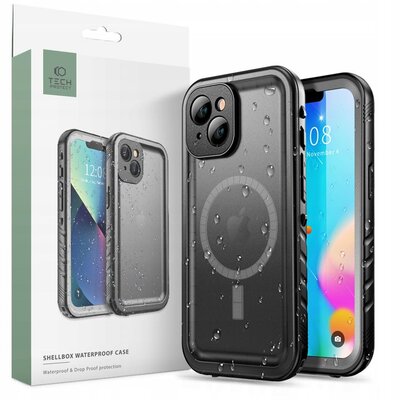 Etui wodoodporne TECH-PROTECT ShellBox MagSafe IP68 do Apple iPhone 14 Czarny