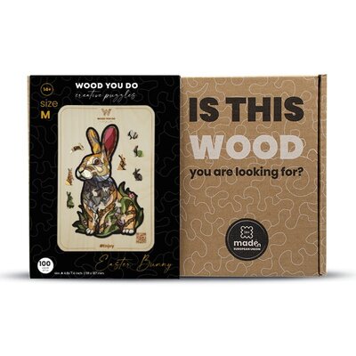 Фото - Пазли й мозаїки Puzzle WOOD YOU DO Wielkanocny Królik  Wielkanocny Królik ((100 elementów)