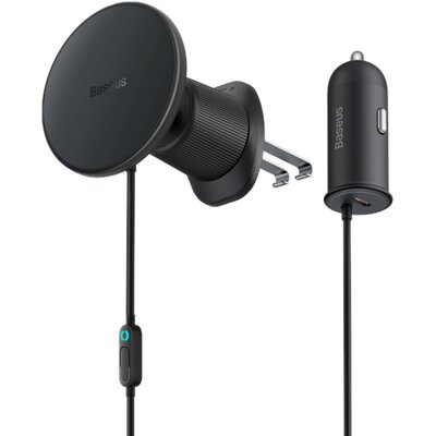 Uchwyt samochodowy BASESUS CW01 z ładowarką USB-C Czarny