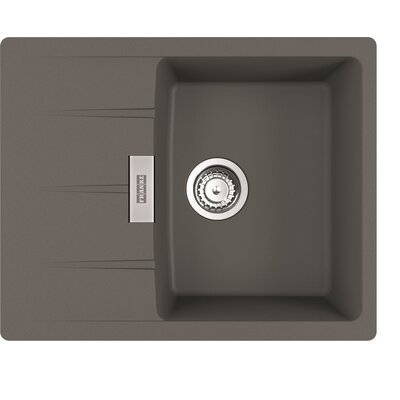 Zlewozmywak jednokomorowy z ociekaczem FRANKE Centro CNG 611-62 GSC 114.0687.315 Kamienny szary 50x62