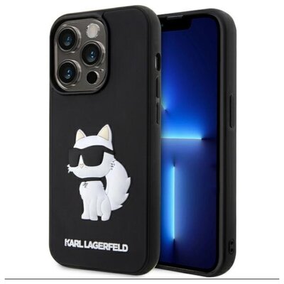 Etui KARL LAGERFELD Rubber Choupette 3D do Apple iPhone 14 Pro Czarny