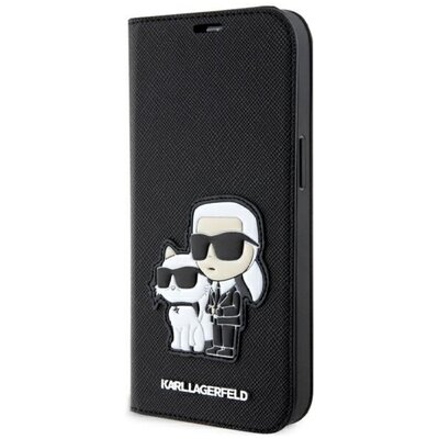 Etui KARL LAGERFELD Booktype Saffiano Karl & Choupette do Apple iPhone 14 Pro Czarny