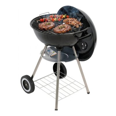 Grill ogrodowy węglowy LUND 99906 Zamykany, okrągły, na kółkach, z pokrowcem
