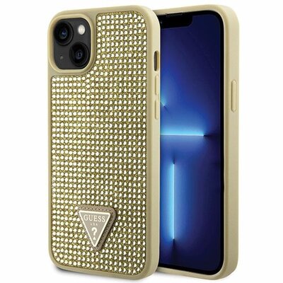 Etui GUESS Rhinestone do Apple iPhone 14 Złoty