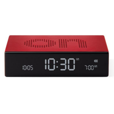 Budzik LEXON Flip Premium LR152R Czerwony